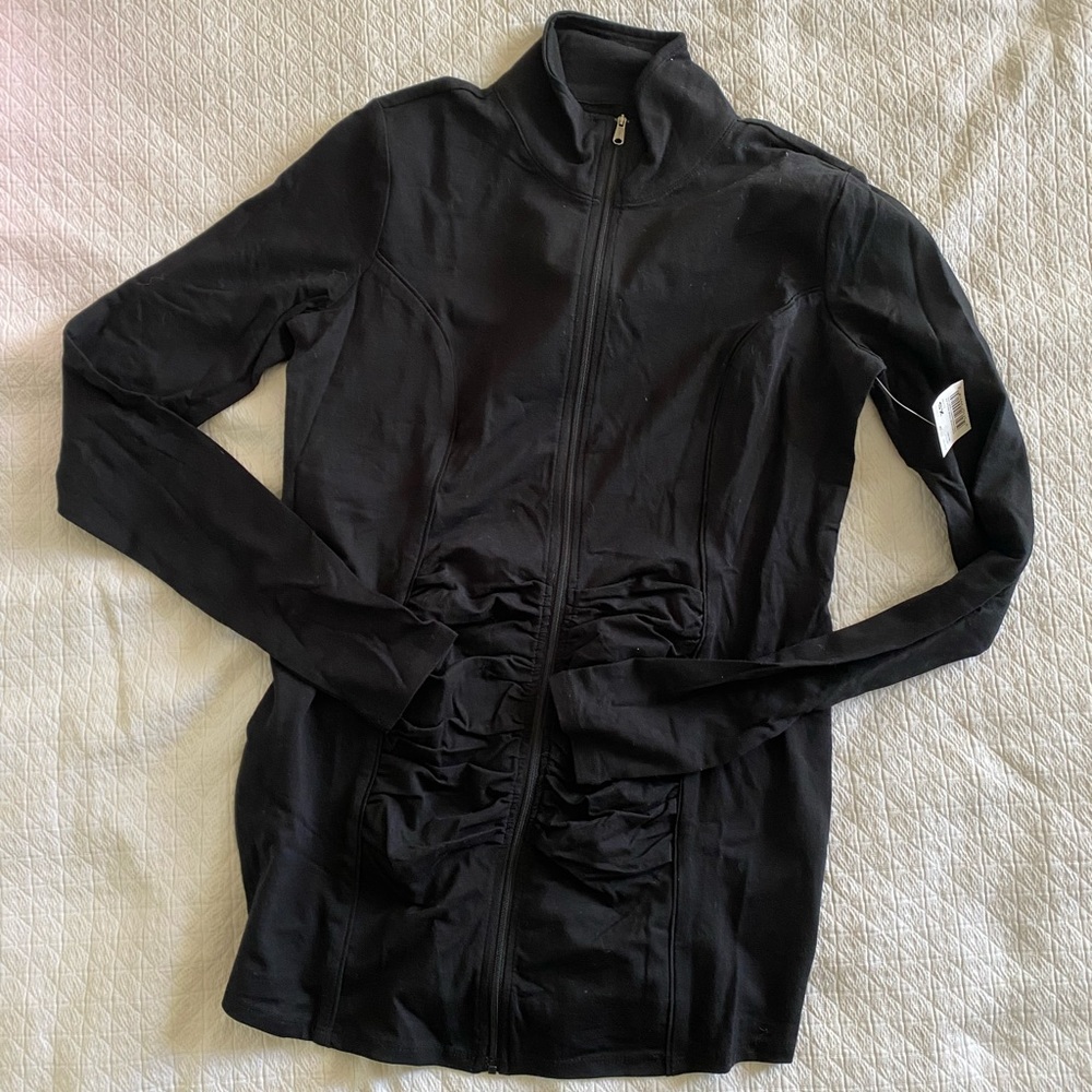 Motherhood Maternity Black Zip Sweater.